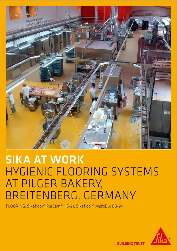 Hygienic Floors at Pilger Bakery in Breitenberg, Germany